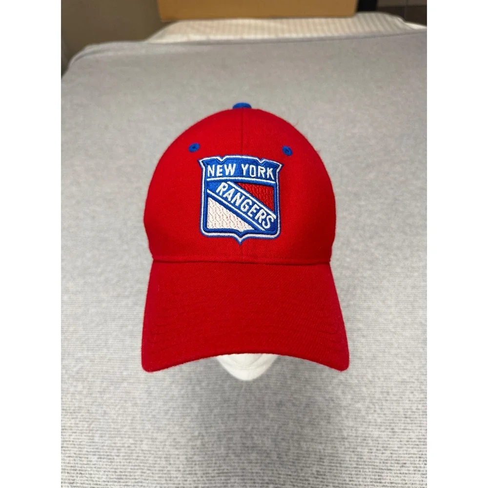Zephyr New York Rangers NHL Hat Red Blue XL‎ Fitted Stretch Cap Hockey Logo